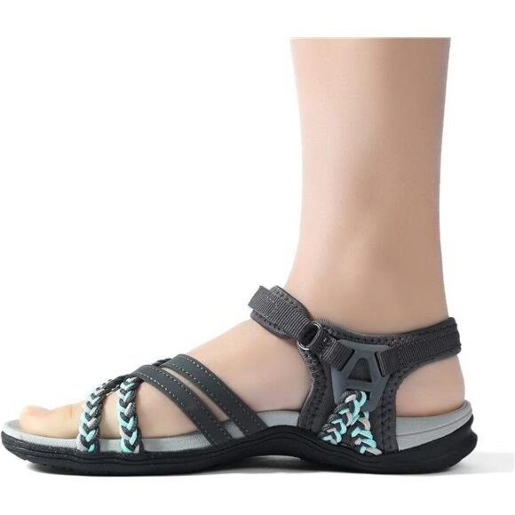 UBFEN Womens Hiking Sandals Sport Adjustable Strap Arch Support Beach Shoes - Picture 2 of 7